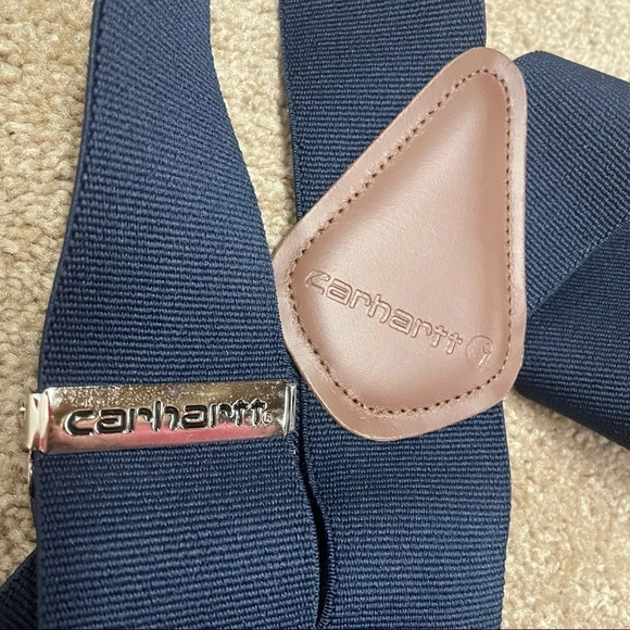 NWOT Carhartt Mens Standard Utility Navy Blue Suspenders - Picture 8 of 10